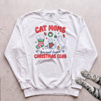 Cat Moms Christmas Club Sweatshirt - White