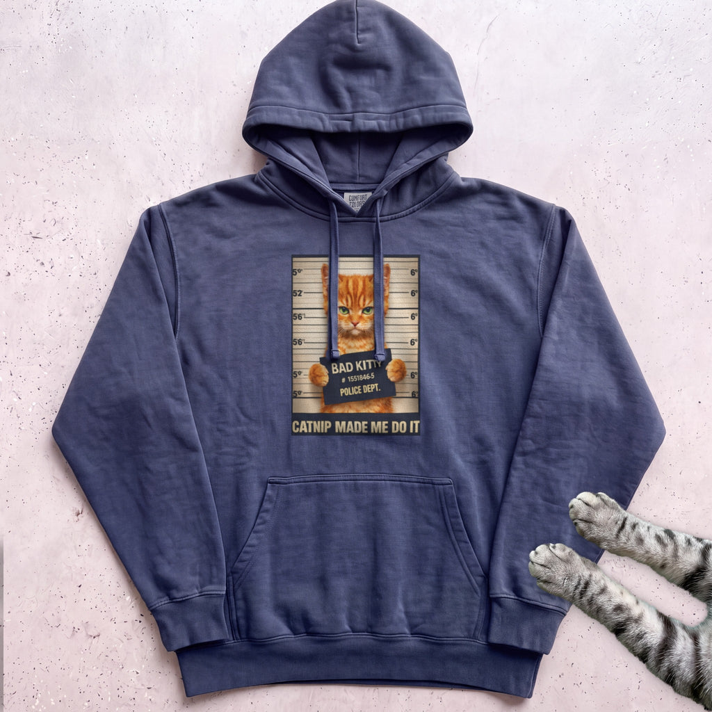 Cat Mugshot Hoodie - True Navy