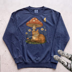 Cat Mushroom Sweatshirt - True Navy