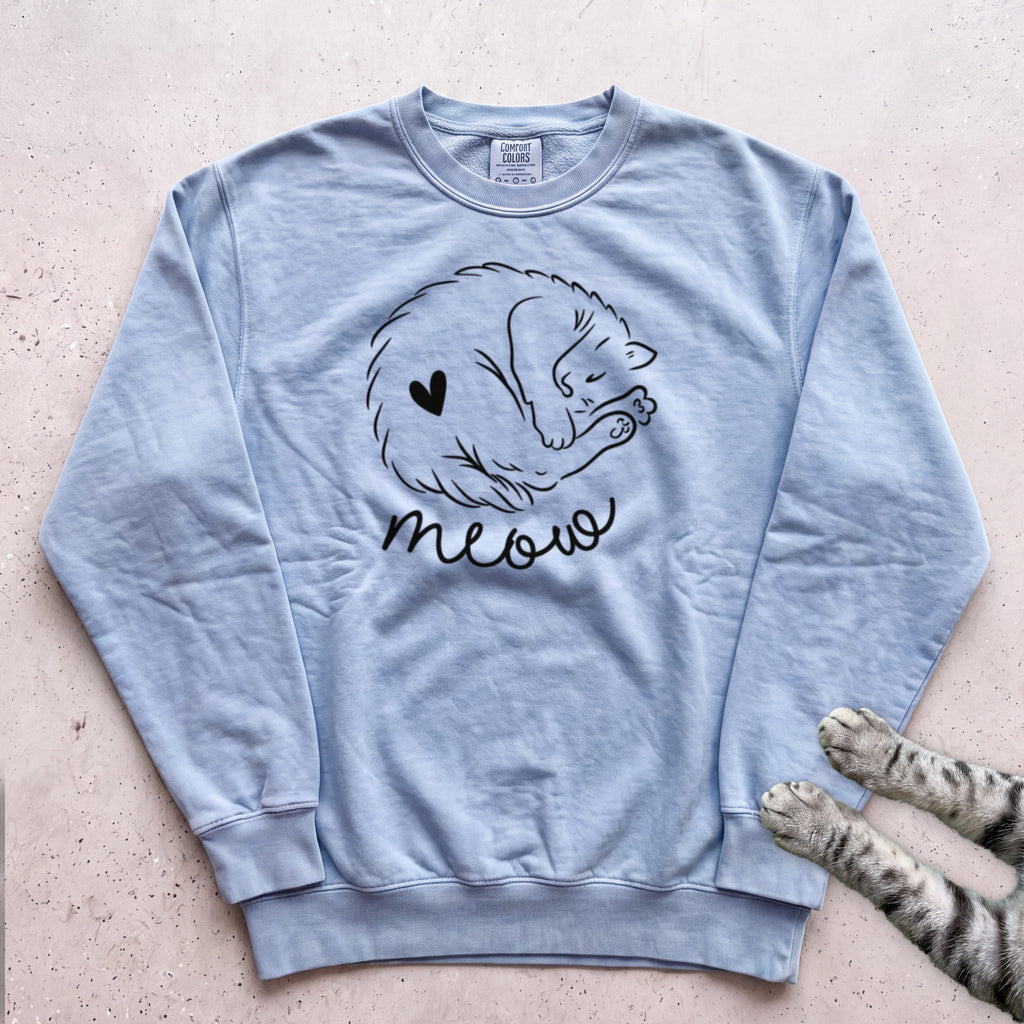 Sleeping Kitty Sweatshirt - Chambray