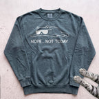 Cat 'Nope... Not Today' Sweatshirt - Blue Spruce