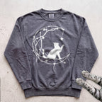 Starry Line Art Moon Cat Sweatshirt - Pepper