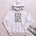 Cat Pattern Hoodie - White