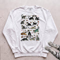 Cat Pattern Sweatshirt - White