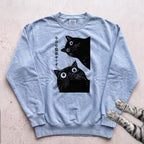 Peek Cat Sweatshirt - Chambray