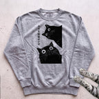 Peek Cat Sweatshirt - Grey