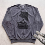 Peek Cat Sweatshirt - Pepper