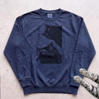 Peek Cat Sweatshirt - True Navy