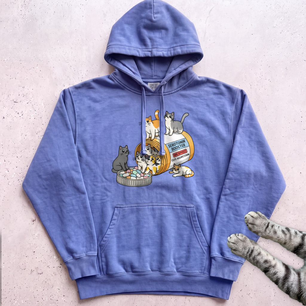 Cat Pill Bottle Hoodie - Flo Blue