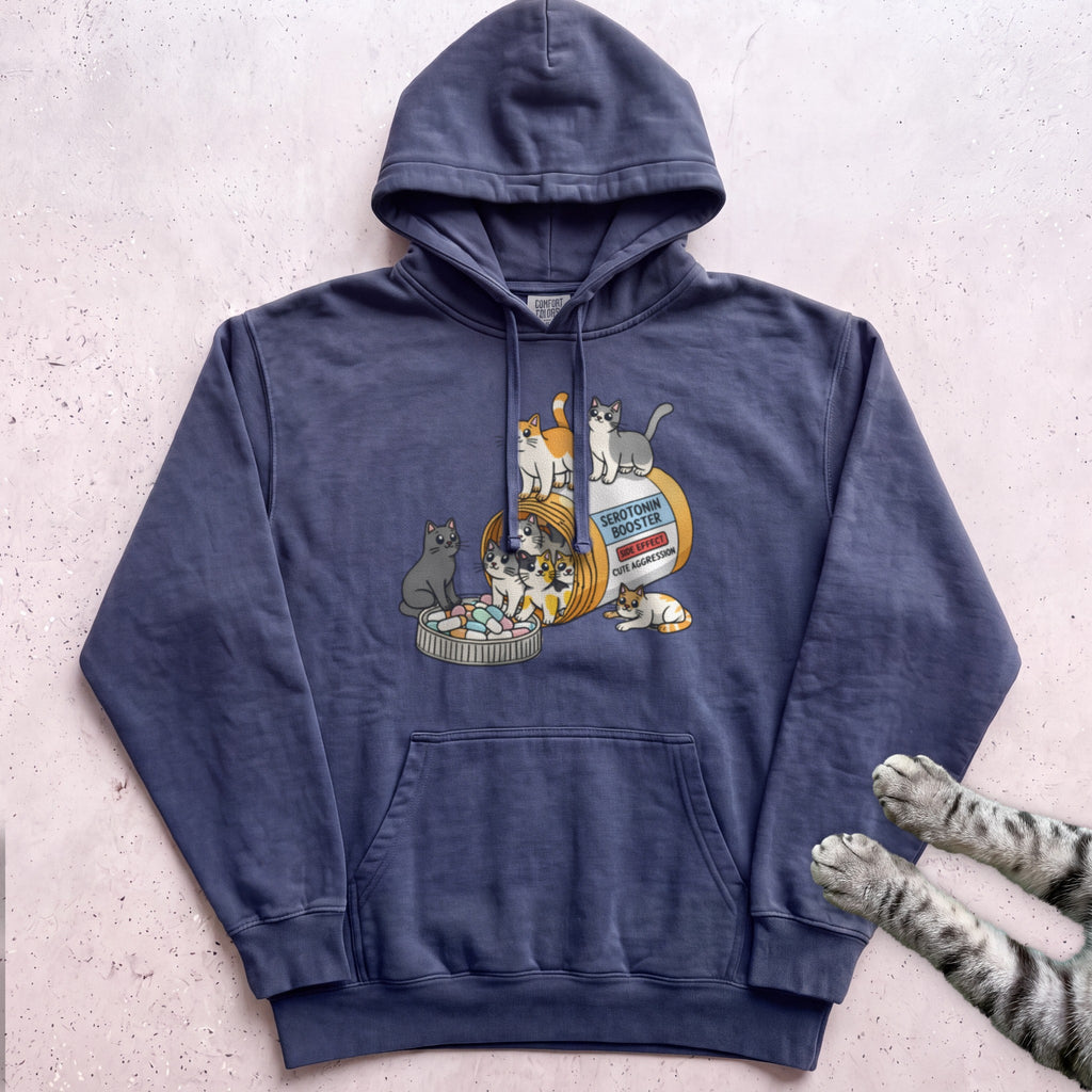 Cat Pill Bottle Hoodie - True Navy