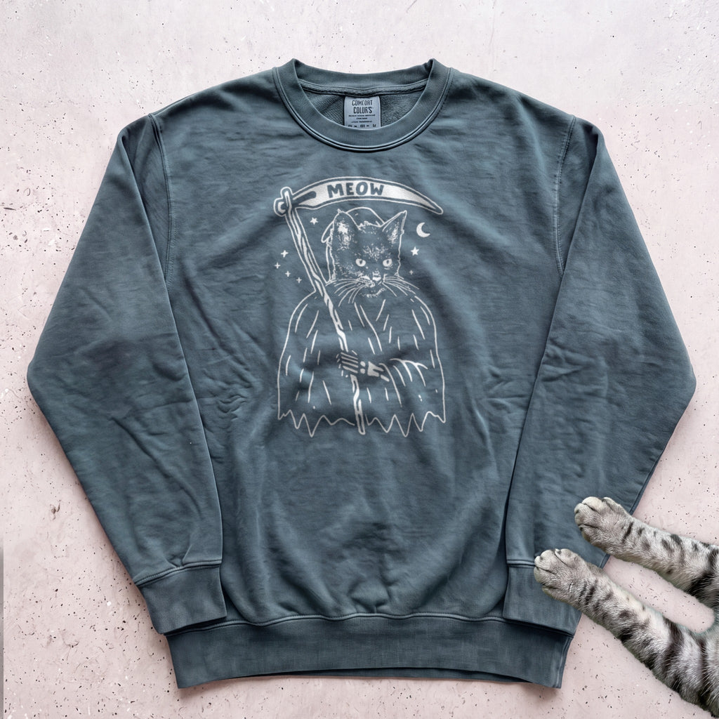 Cat Reaper Sweatshirt - Blue Spruce