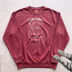 Cat Reaper Sweatshirt - Crimson