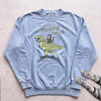 Cat Riding Dinosaur Sweatshirt - Chambray