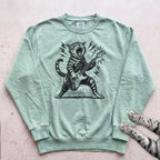 Cat Rock Guitar Sweatshirt - Light Green