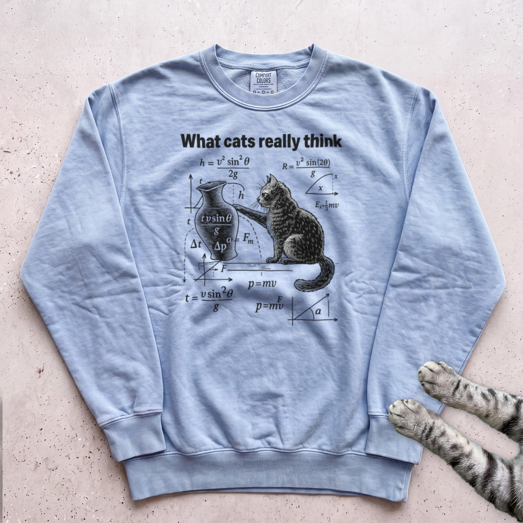 Cat Science Sweatshirt - Chambray