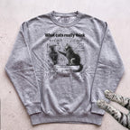 Cat Science Sweatshirt - Grey