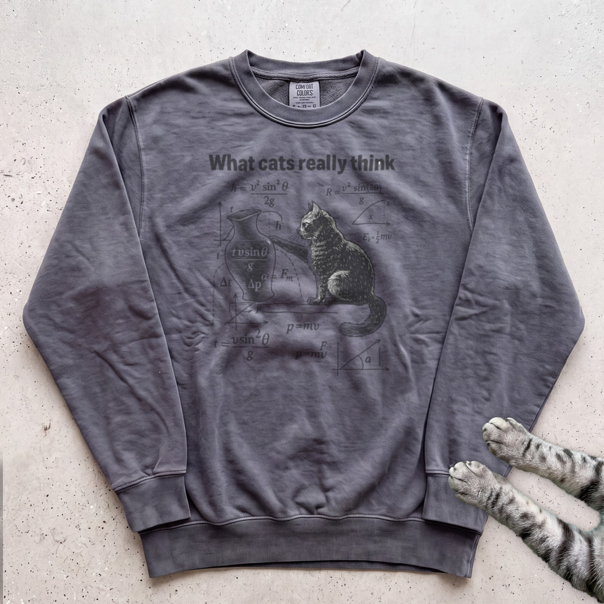 Cat Science Sweatshirt - Pepper