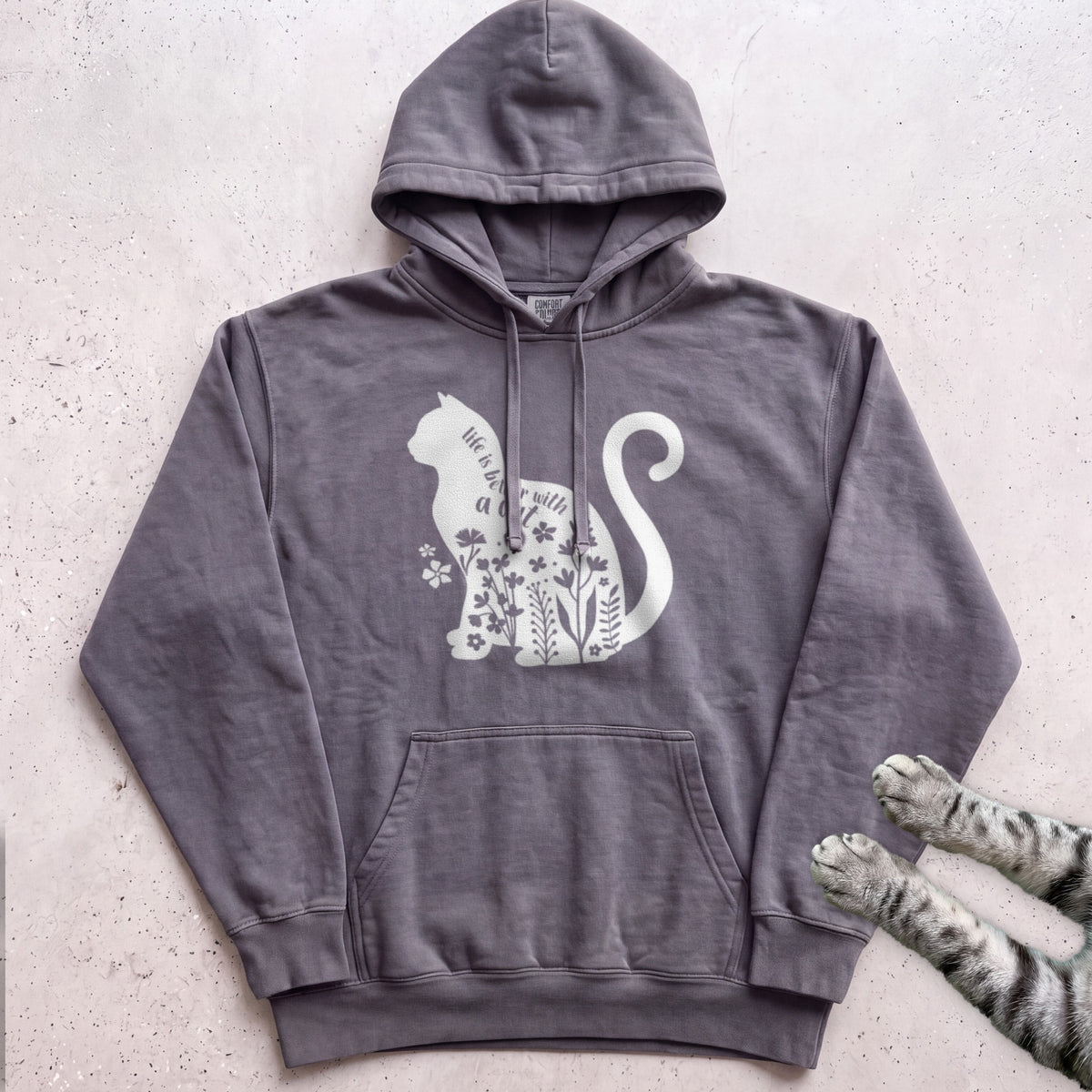 Cat Silhouette Hoodie - Pepper