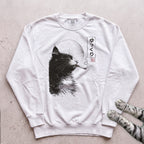 Cat Smoking Sweatshirt - White