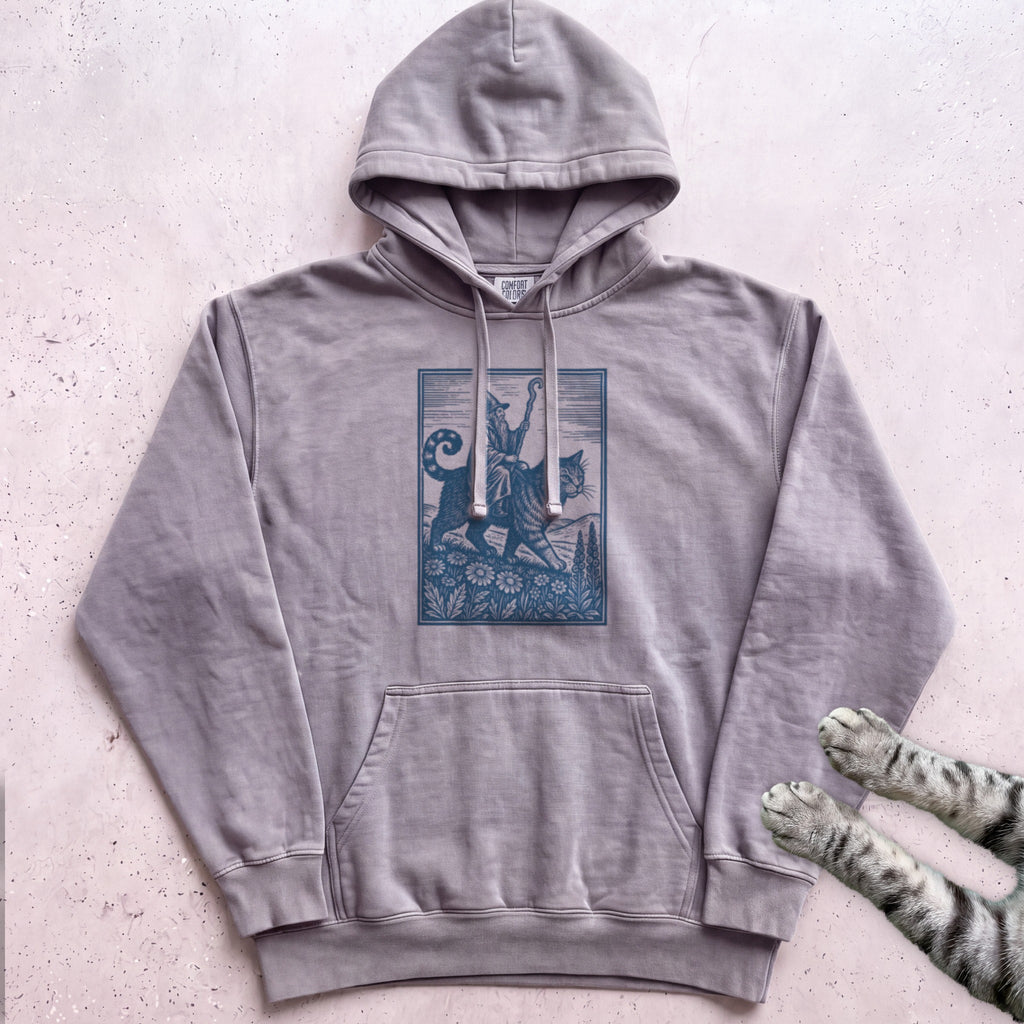 Cat Wizard Hoodie - Grey