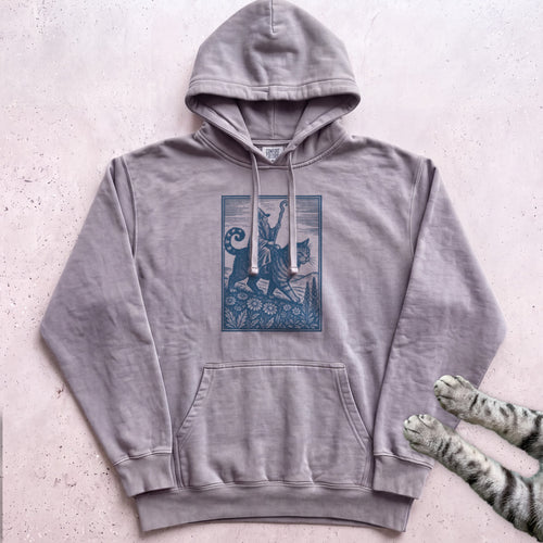 Cat Wizard Hoodie - Grey