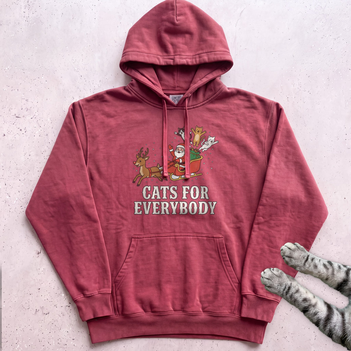 Cats for Everybody Hoodie - Crimson
