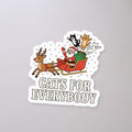 Cats for Everybody Santa Sticker on a concrete floor
