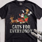Cats for Everybody T-Shirt - Black