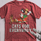 Cats for Everybody T-Shirt - Crimson