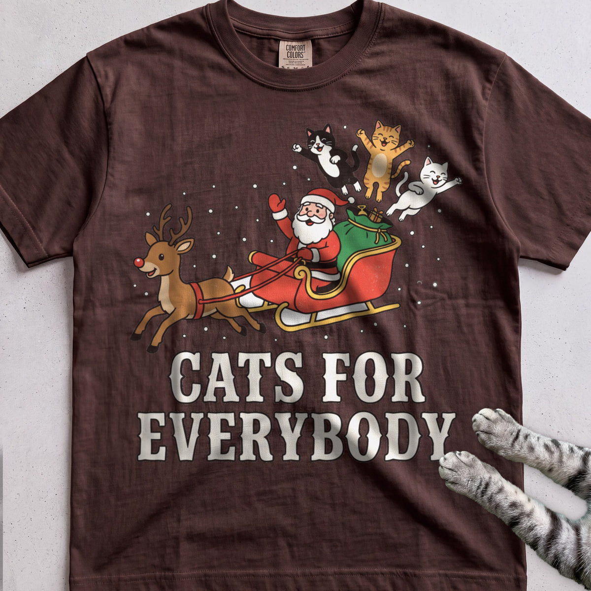 Cats for Everybody T-Shirt - Espresso
