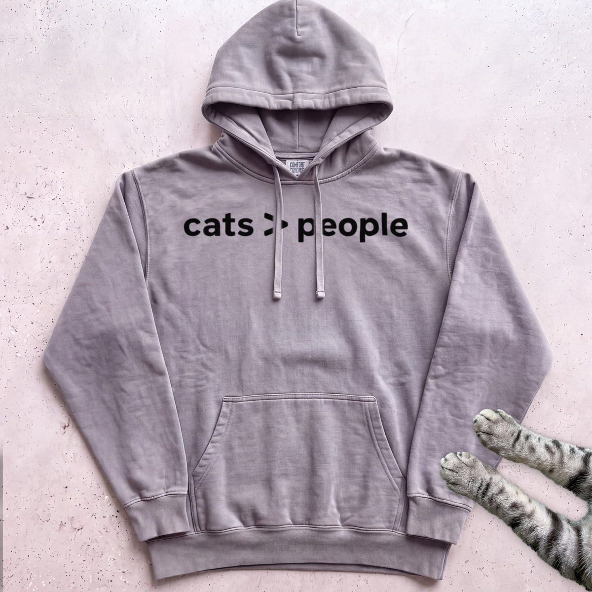 Cats > People Hoodie - Grey