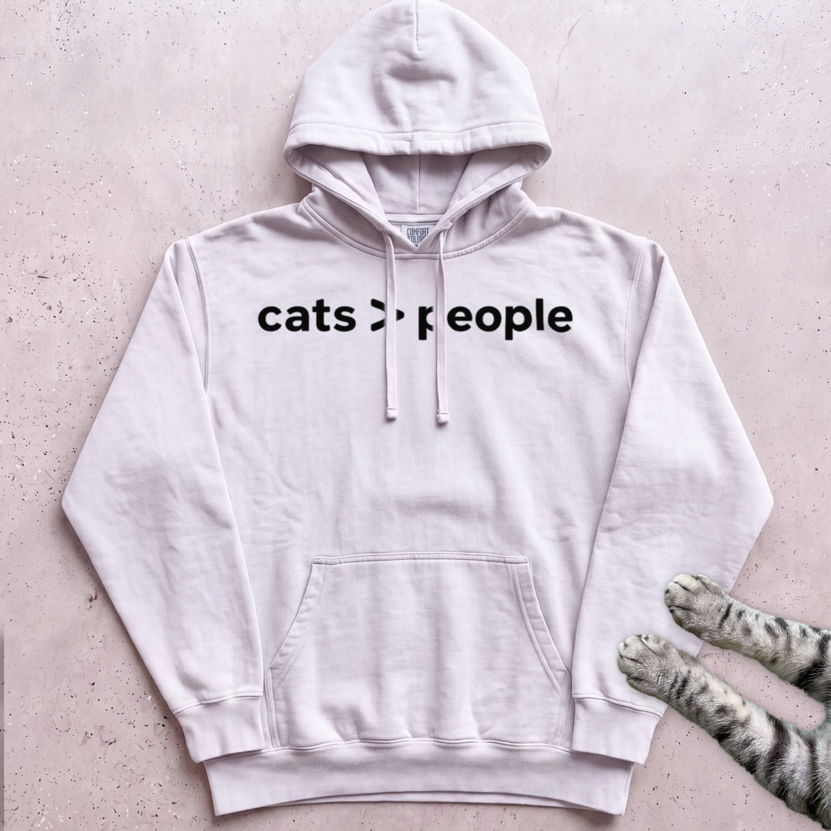 Cats > People Hoodie - White