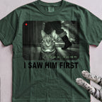 Caught on Camera Cat T-Shirt - Blue Spruce