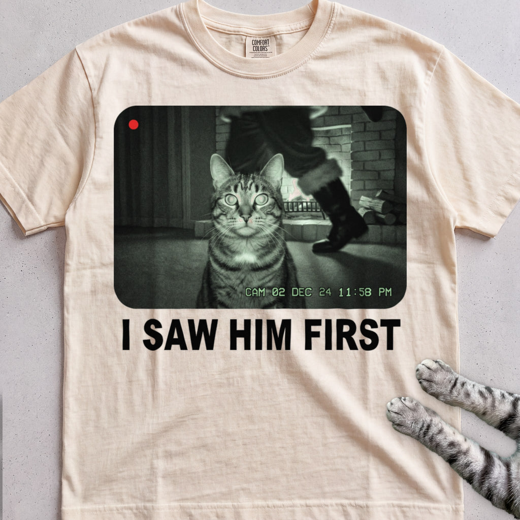 Caught on Camera Cat T-Shirt - Ivory