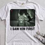 Caught on Camera Cat T-Shirt - White