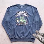 Chaos Coordinator Cat Sweatshirt - Blue Jean