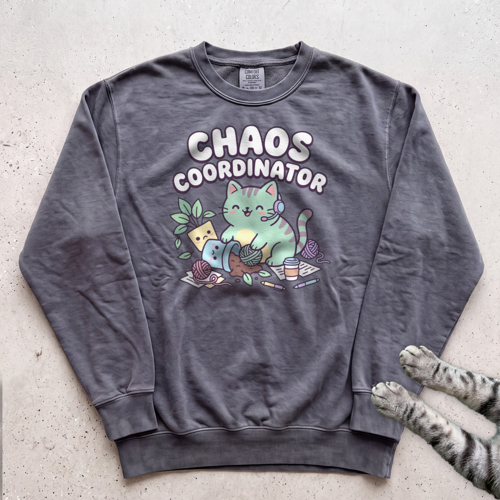 Chaos Coordinator Cat Sweatshirt - Pepper