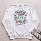 Chaos Coordinator Cat Sweatshirt - White