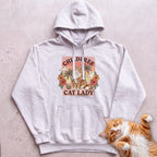 Childfree Cat Lady Customizable Personalized Hoodie - White