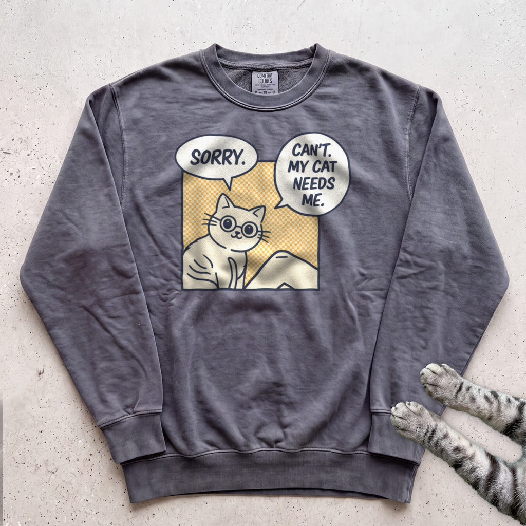 Comic Cat Sweatshirt - Pepper