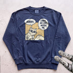 Comic Cat Sweatshirt - True Navy