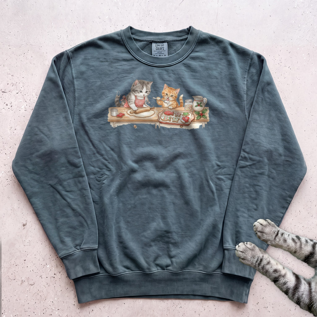 Cookie Crew Cat Sweatshirt - Blue Spruce