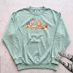 Cookie Crew Cat Sweatshirt - Light Green