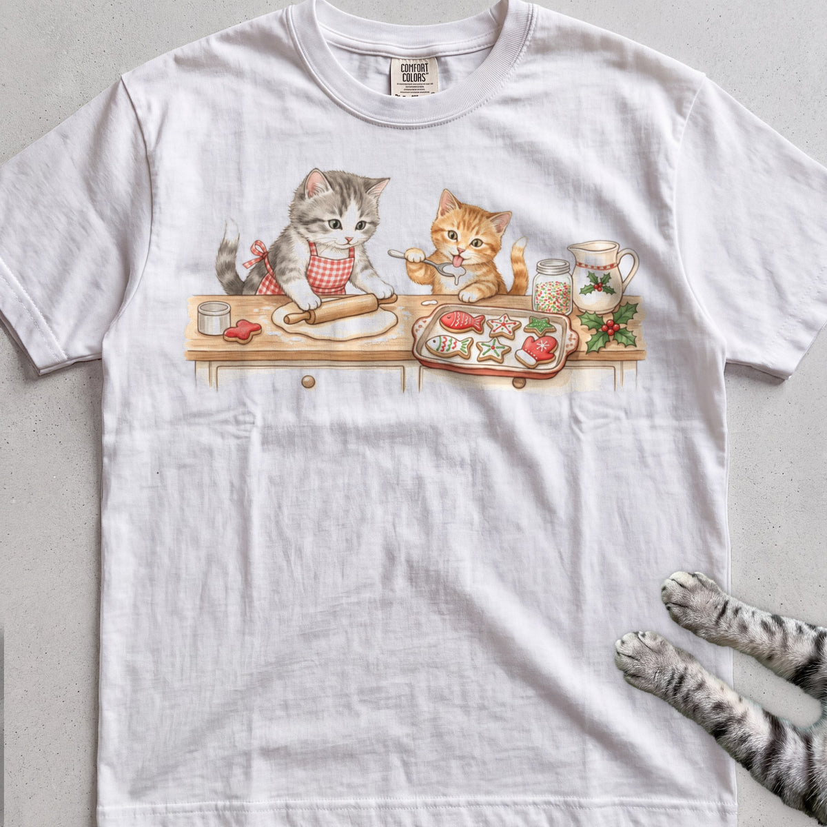 Cookie Crew Cat T-Shirt - White