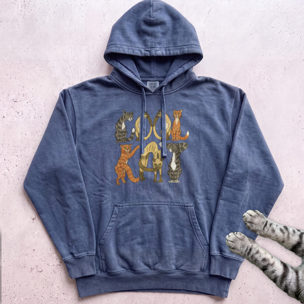 Cool Cat Hoodie - Denim