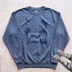 Cosmic Cats Sweatshirt - Blue Jean