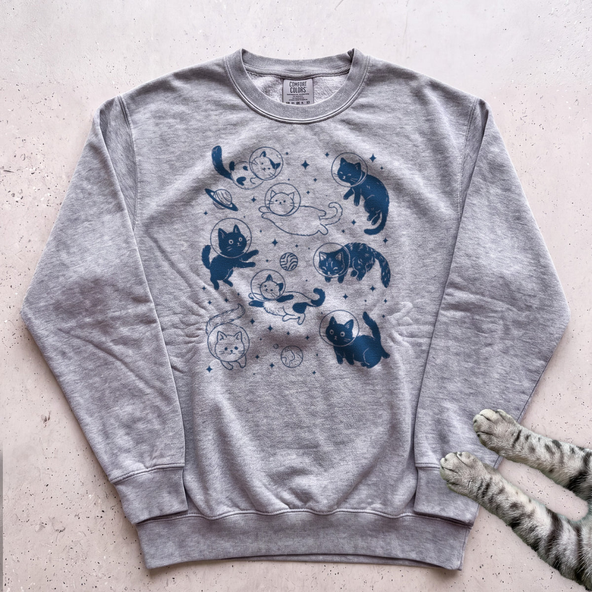 Cosmic Cats Sweatshirt - Grey