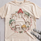 Cozy Hat Kittens T-Shirt - Ivory