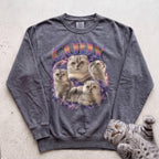 Custom Cat Graphic Sweatshirt — Retro Portraits Personalized Cat - Pepper