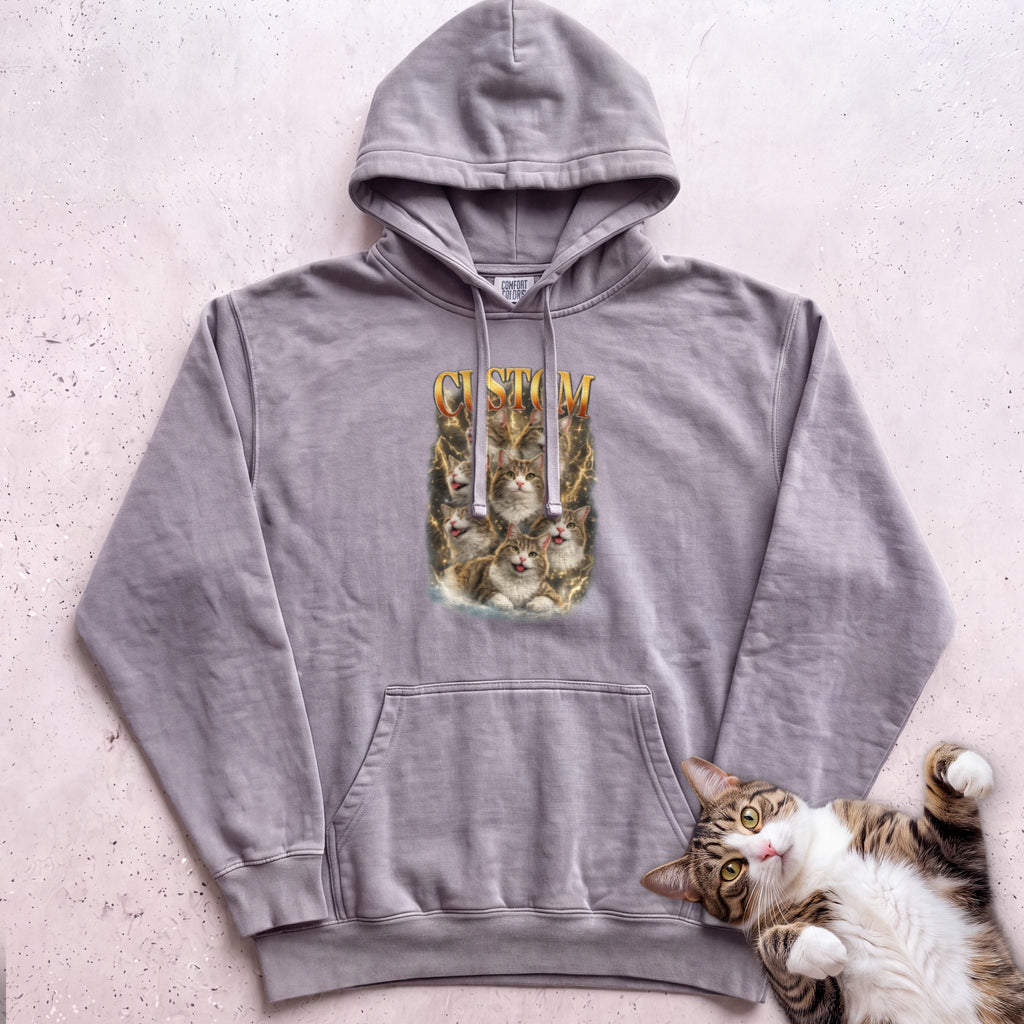 Custom Cat Personalized Hoodie - Grey